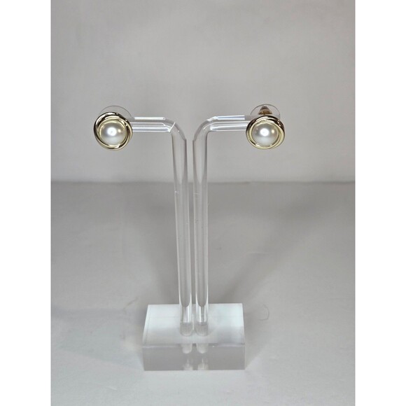 J. Crew Jewelry - J Crew Gold Tone Post Earrings Faux Pearls